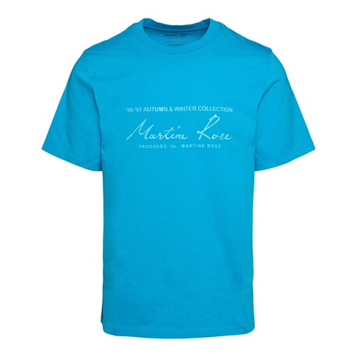 마틴로즈 로고 프린팅 티셔츠 블루 MRSS22603JB