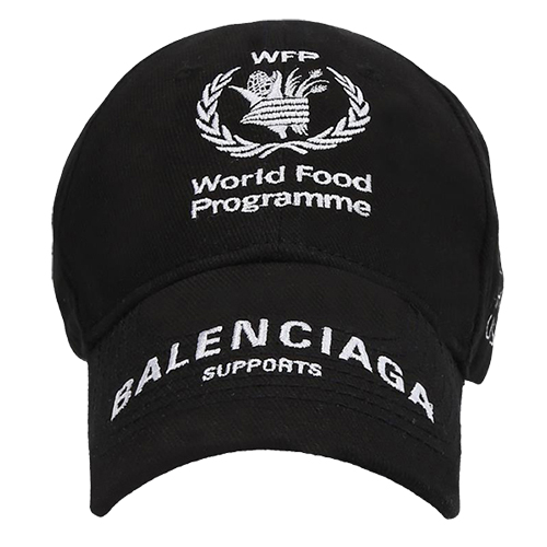 18FW 발렌시아가 WFP 자수로고 모자 블랙