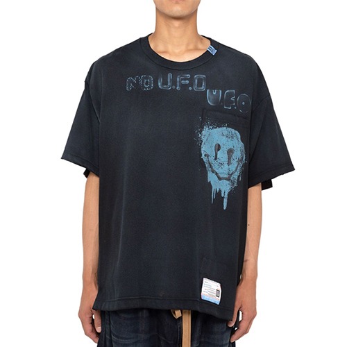 미하라 야스히로 콤바인 티셔츠 블랙 A11TS651 BLACK
